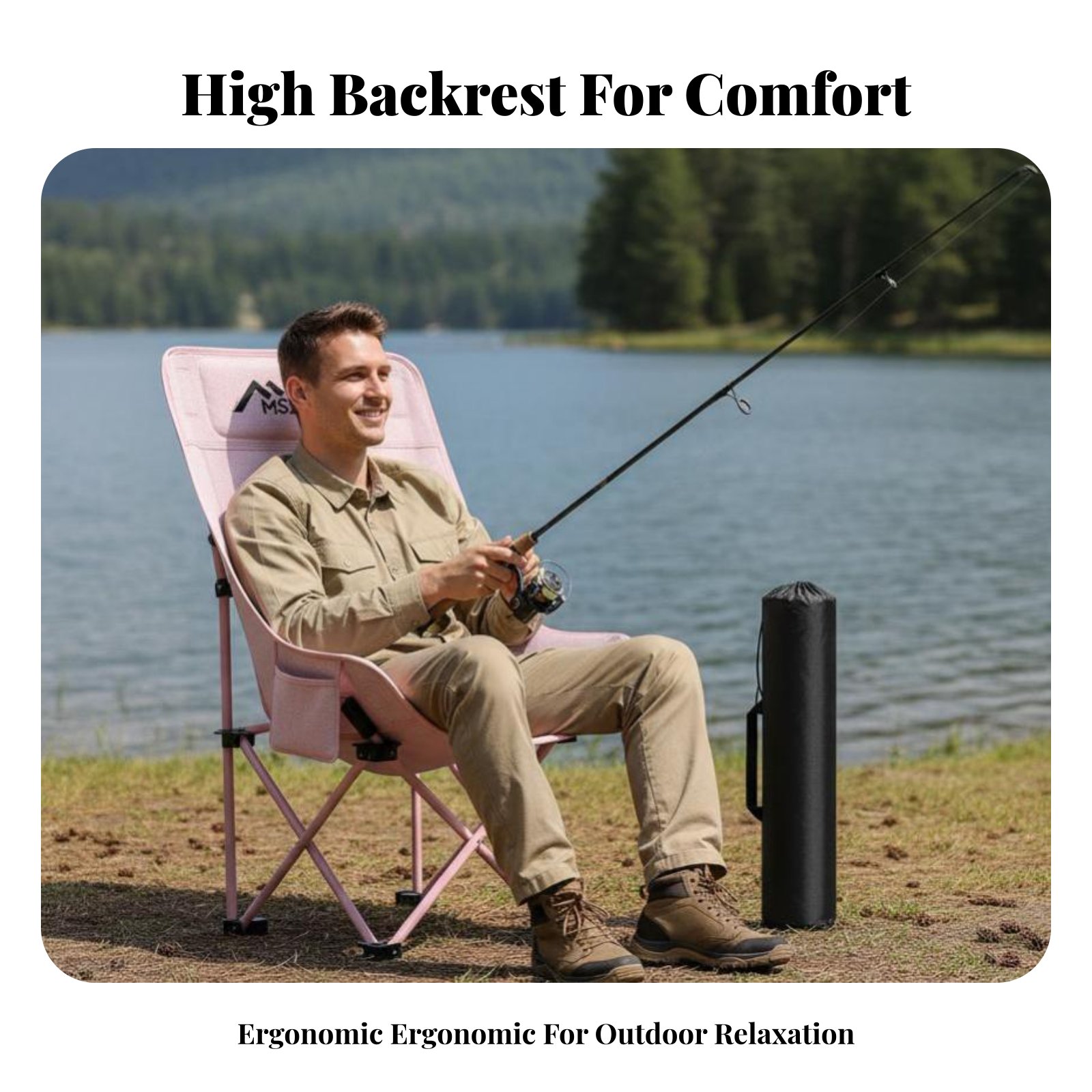 Opvouwbare mesh-stoel met hoge - Outdoor Camping Recliner recensie en prijs