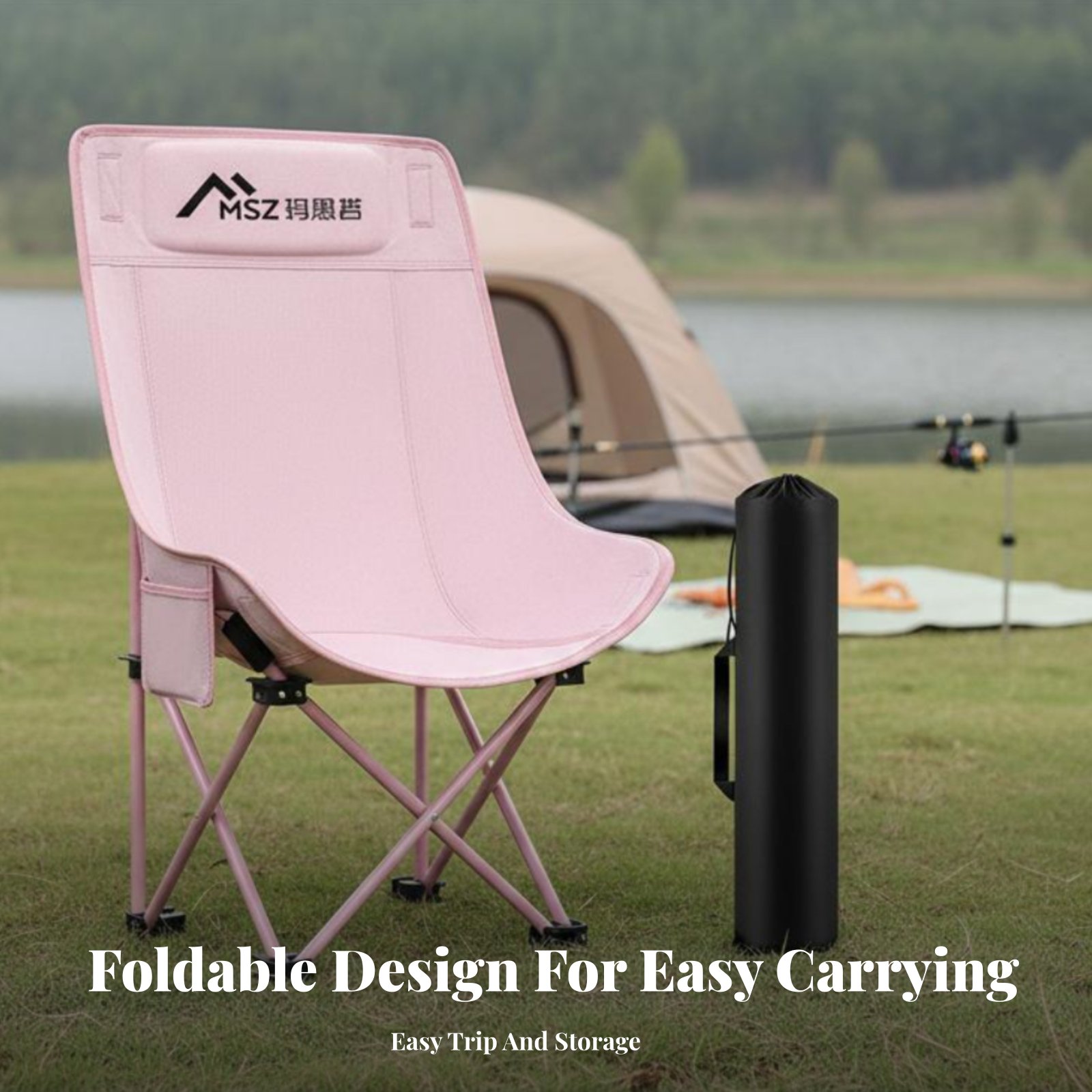 Opvouwbare mesh-stoel met hoge - Outdoor Camping Recliner recensie en prijs