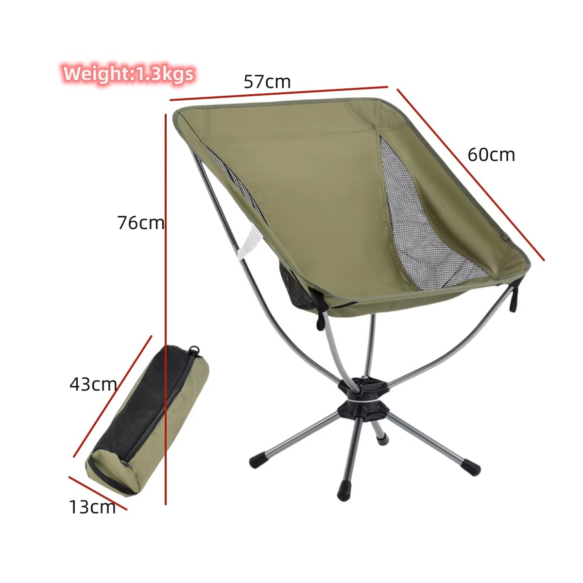 Lichtgewicht draaibare camping - Outdoor Camping Recliner recensie en prijs