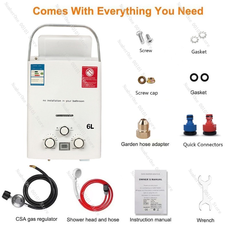 Propaan LPG Gas Tankless Boile - Outdoor Camping Hot Water Shower recensie en prijs