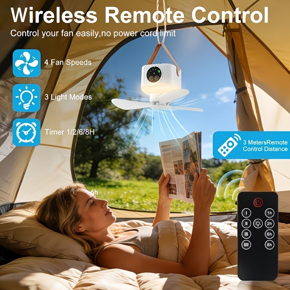 Draagbare plafondventilator me - Outdoor Camping House recensie en prijs