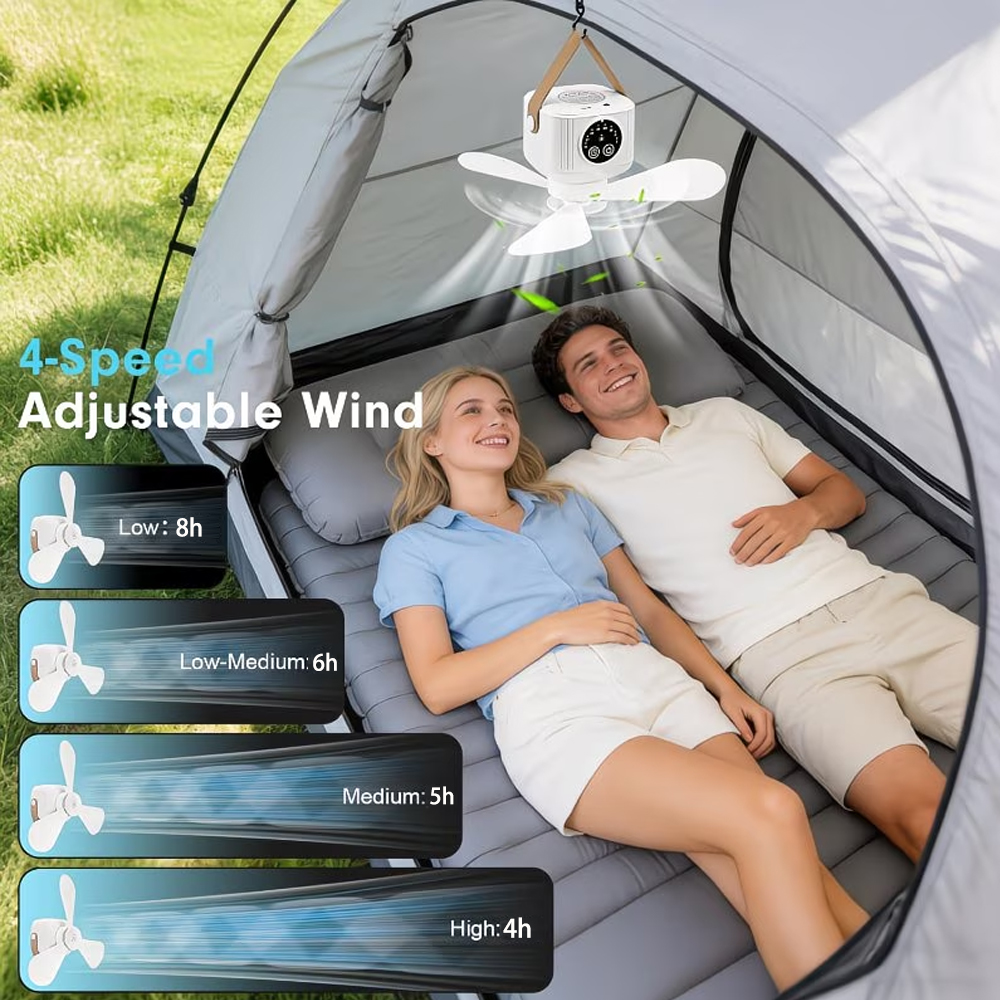 Draagbare plafondventilator me - Outdoor Camping House recensie en prijs