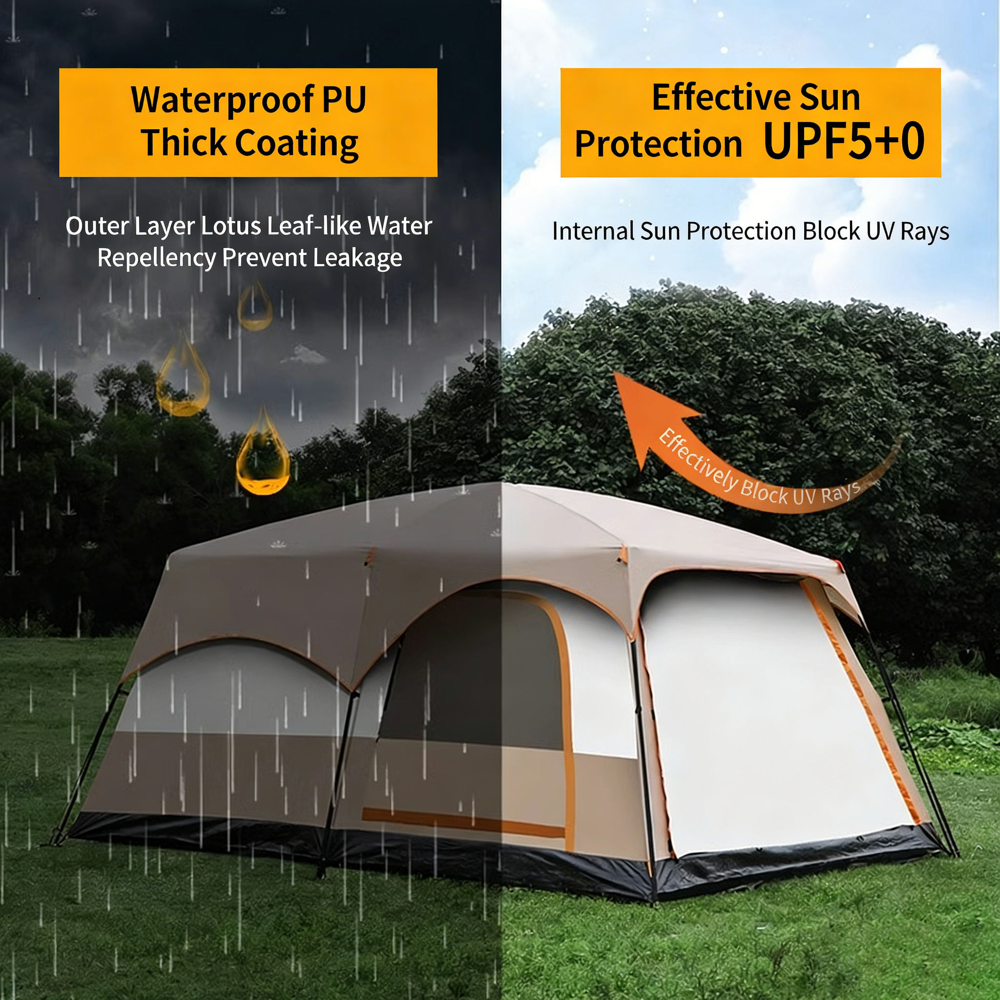 Luxe grote kampeertent, twee s - Outdoor Camping Tent Waterproof recensie en prijs