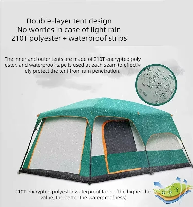 Luxe grote kampeertent, twee s - Outdoor Camping Tent Waterproof recensie en prijs