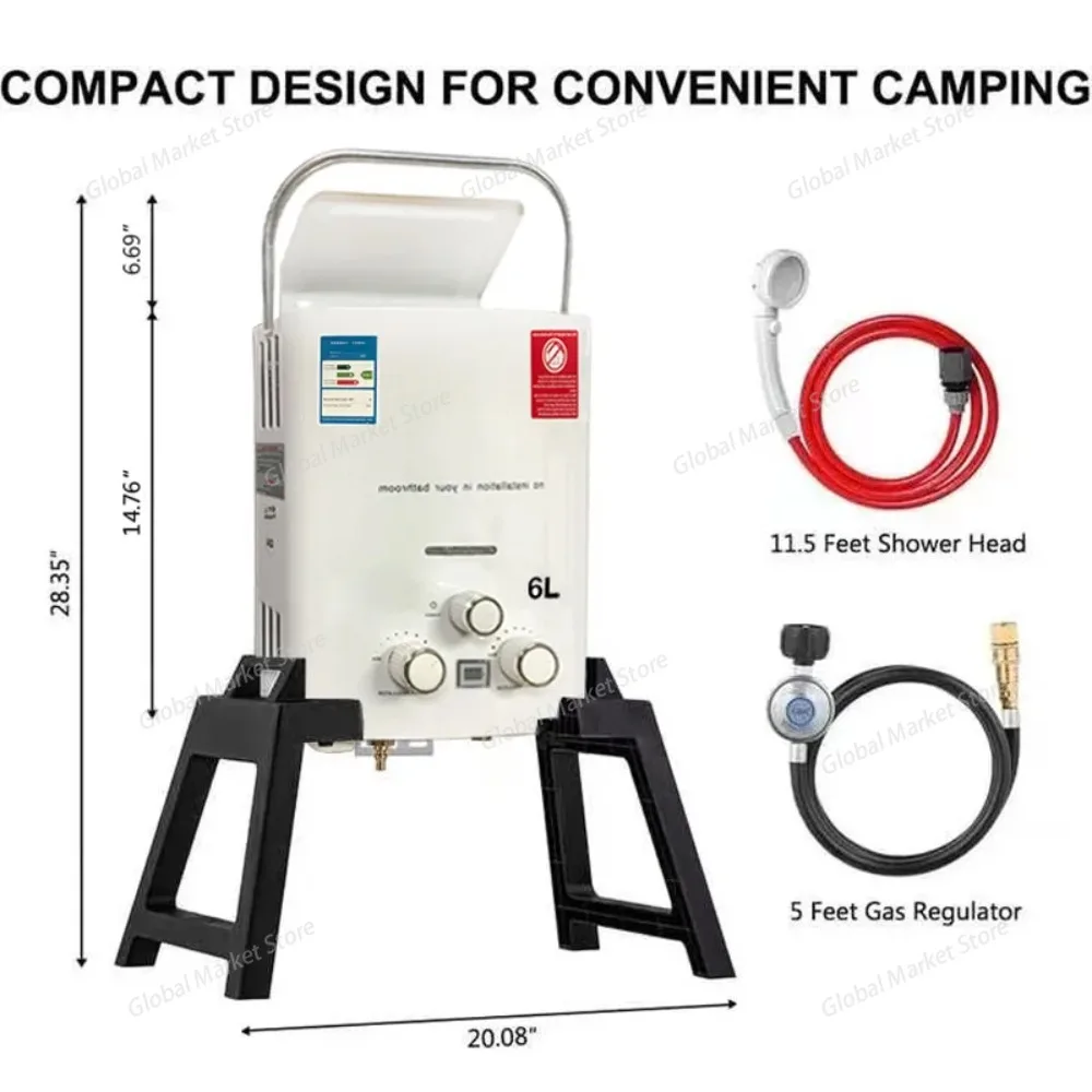 Propaan LPG Gas Tankless Boile - Outdoor Camping Hot Water Shower recensie en prijs